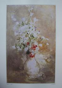 白い花器の花束（A3）