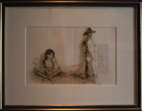 挿画集の取り組みは“どの人物・どの場面を絵にするのか”ということや “どういった作品(この場合は小説)を絵画作品とするのか”などから、 画家の視点や、想いや、センスを探ることにも繋がってゆきます。